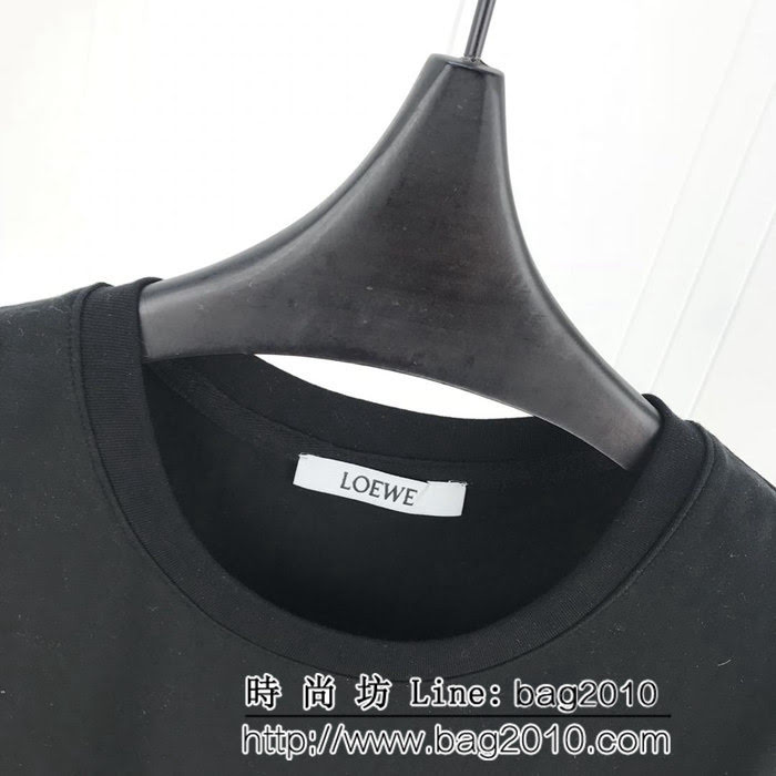 LOEWE羅意威 19ss早春新款 簡約刺繡logo短袖 百搭款 定制面料 高版本男女同款 ydi2402